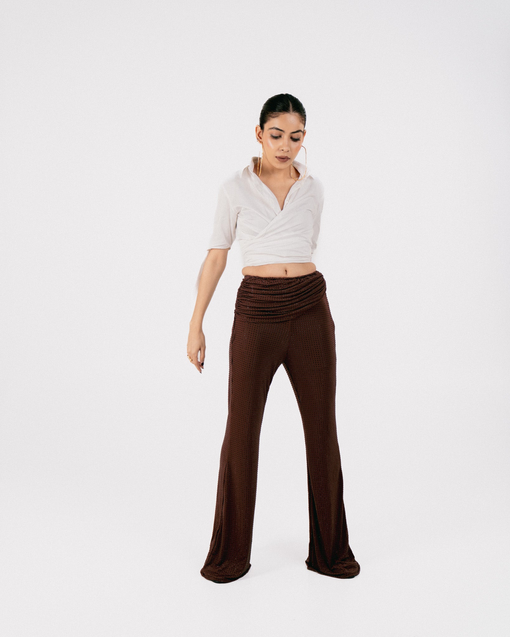 Easy love Drape white shirt