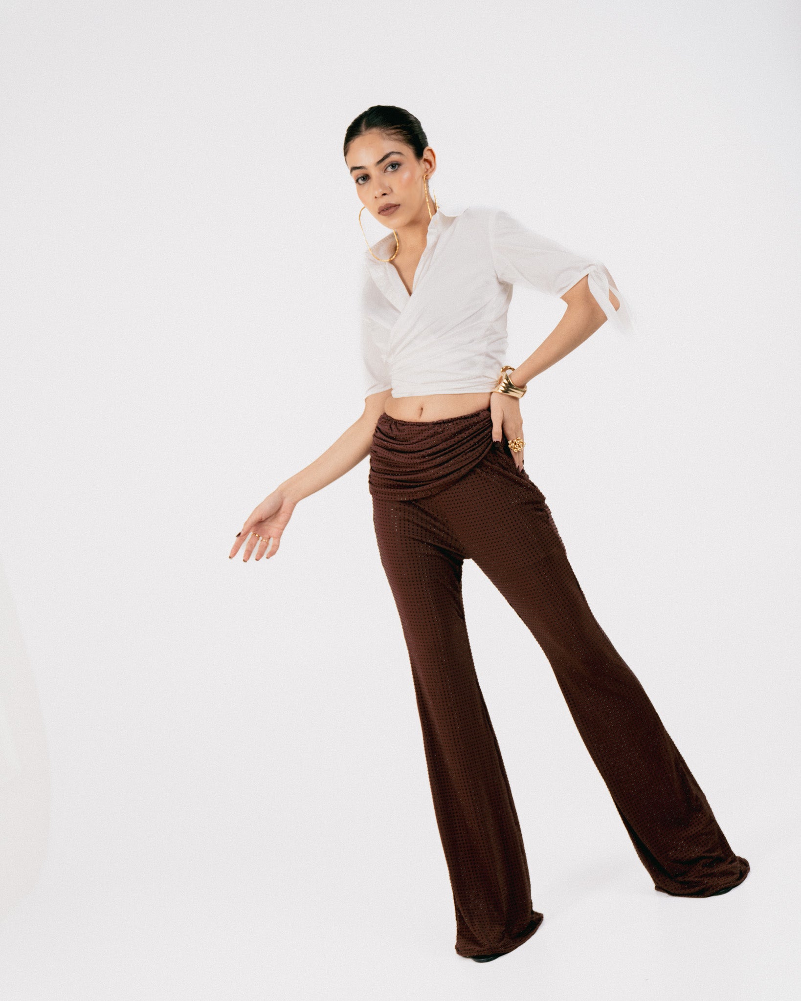 Easy love Drape white shirt