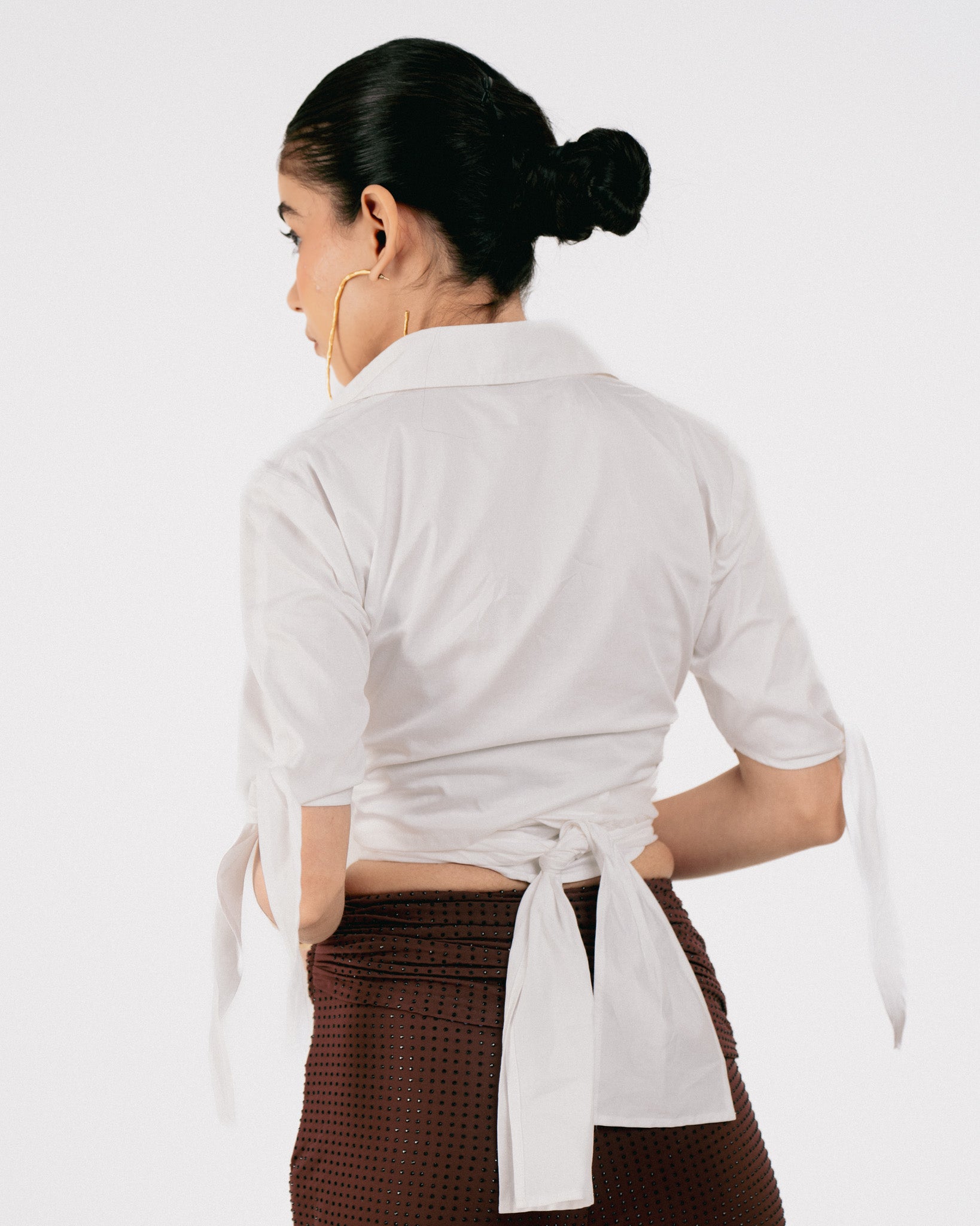 Easy love Drape white shirt