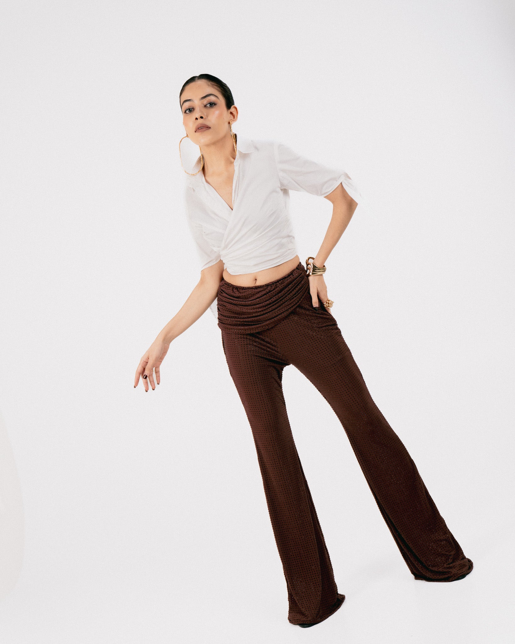 Easy love Drape white shirt